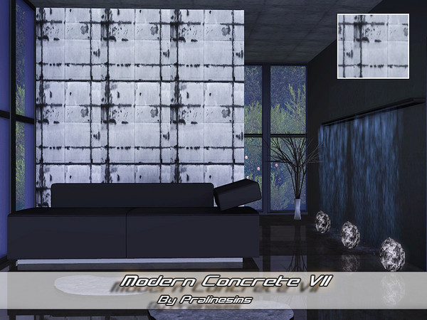 Sims 3 — Modern Concrete VII by Pralinesims — By Pralinesims under: Masonry