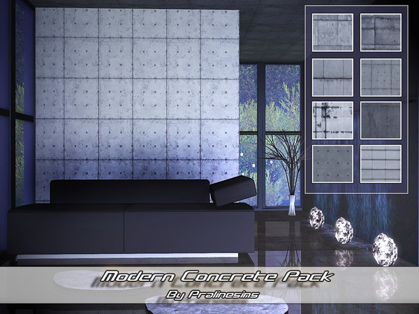 Sims 3 — Modern Concrete Pack by Pralinesims — By Pralinesims