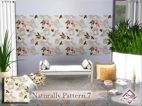 Sims 3 — Naturally Pattern 7 by Devirose — Soft elegant pattern.Base Game Compatible,no need EP,Enjoy^^