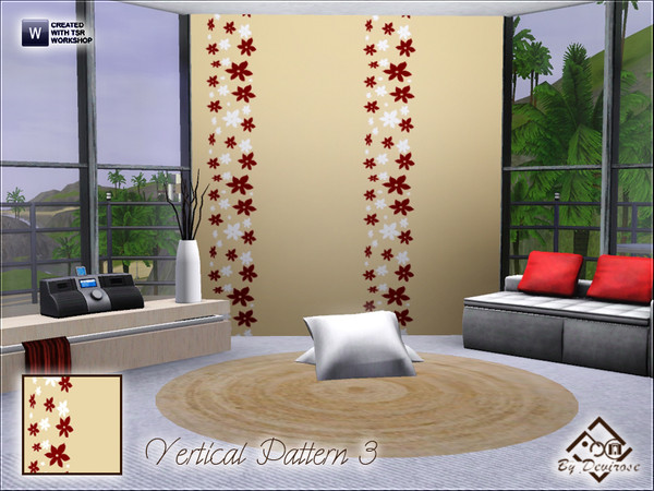 Sims 3 — Vertical Pattern 3 by Devirose — Pattern by vertical lines and lovely fantasies,base game compatible,no need