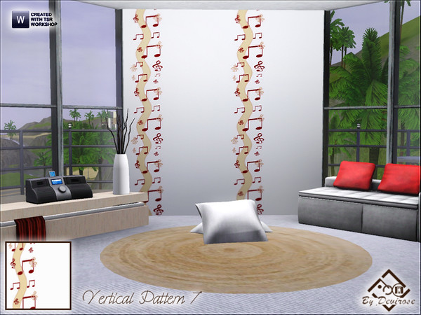 Sims 3 — Vertical Pattern 7 by Devirose — Pattern by vertical lines and lovely fantasies,base game compatible,no need