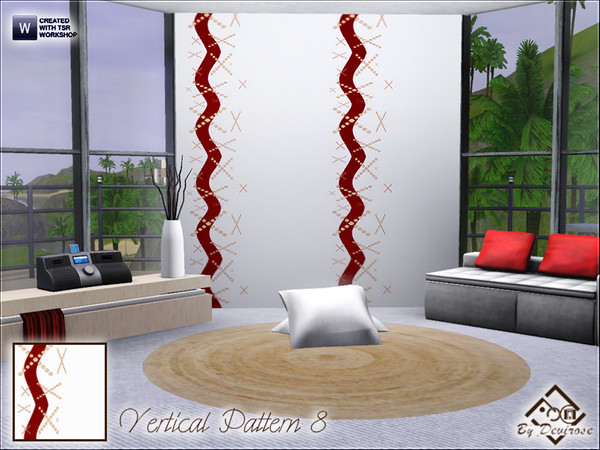 Sims 3 — Vertical Pattern 8 by Devirose — Pattern by vertical lines and lovely fantasies,base game compatible,no need