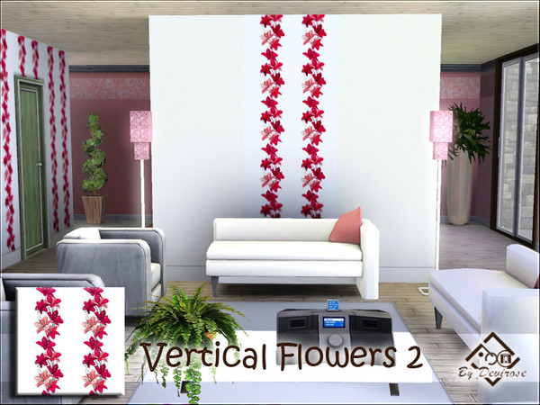 Sims 3 — Vertical Flowers 2 by Devirose — 