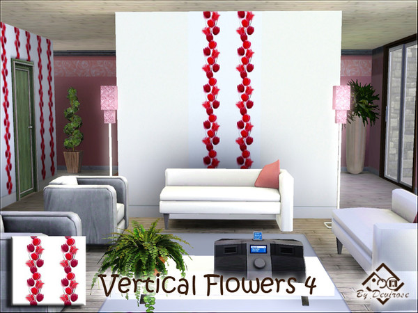 Sims 3 — Vertical Flowers 4 by Devirose — 