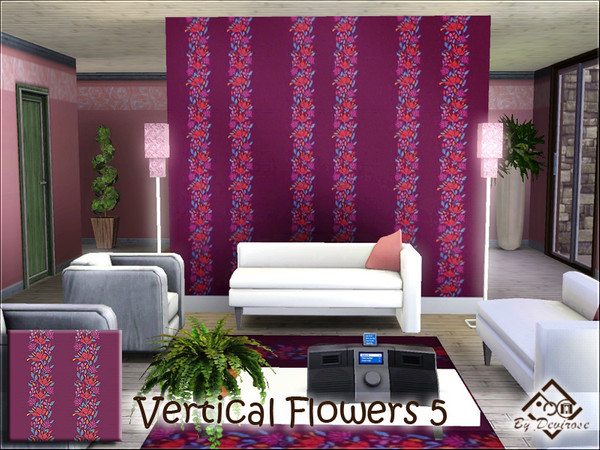 Sims 3 — Vertical Flowers 5 by Devirose — 