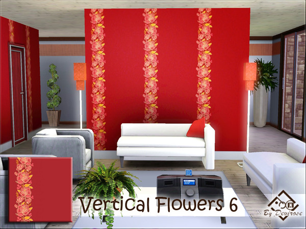 Sims 3 — Vertical Flowers 6 by Devirose — 