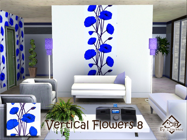 Sims 3 — Vertical Flowers 8 by Devirose — 