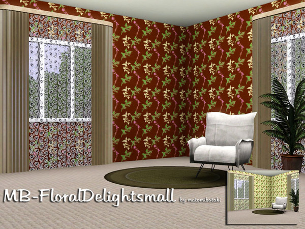 Sims 3 — MB-FloralDelightsmall by matomibotaki — Abstract floral pattern with 4 channels, to find under - Abstract -, by
