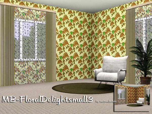 Sims 3 — MB-FloralDelight3small by matomibotaki — Abstract floral pattern with 4 channels, to find under - Abstract -, by