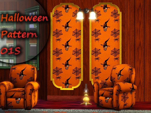 Sims 3 — Halloween Pattern 01S by allison731 — Smaller pattern 128x128 Category: Themed Channels: 3