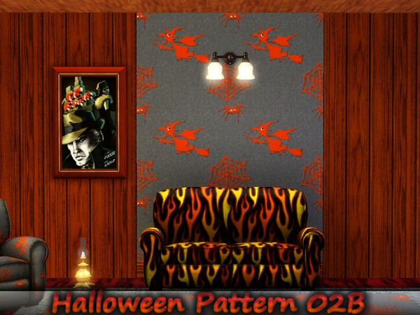 Sims 3 — Halloween Pattern 02B by allison731 — Bigger pattern 256x256 Category: Themed Channels: 4