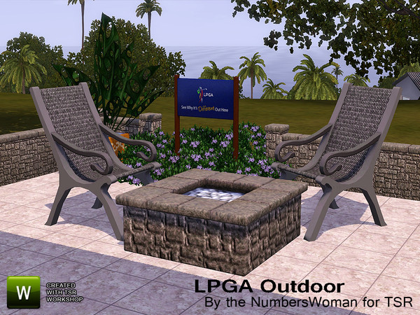 Sims 3 — LPGA International Objects by TheNumbersWoman — Part of the LPGA Salute to Women in golf project! This is the