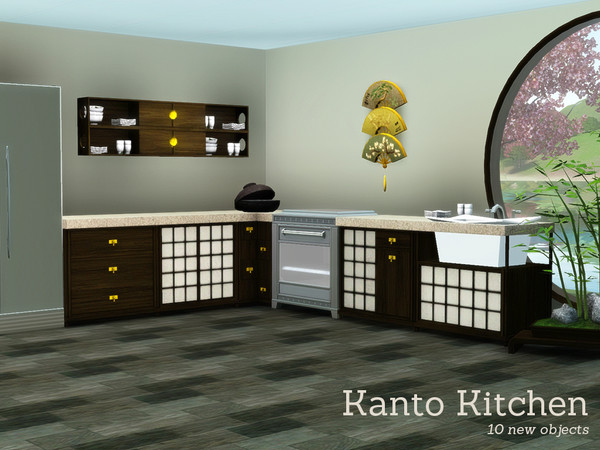 Sims 3 — Kanto Kitchen by Angela — Finaly it's here, sorry for the delay, but here is the Kanto Kitchen. With a warm
