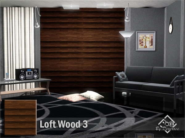 Sims 3 — Loft Wood 3 by Devirose — Modern wood ideal for lofts, modern rooms and youth apartments.Base Game Compatible,no