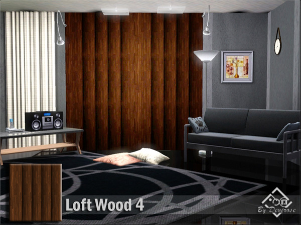 Sims 3 — Loft Wood 4 by Devirose — Modern wood ideal for lofts, modern rooms and youth apartments.Base Game Compatible,no