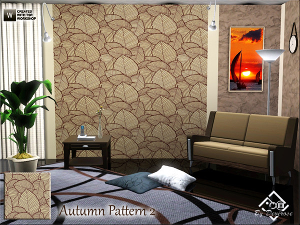 Sims 3 — Autumn Pattern 2 by Devirose — Texture ideal for autumn atmosphere and for each surface.Base Game compatible,no