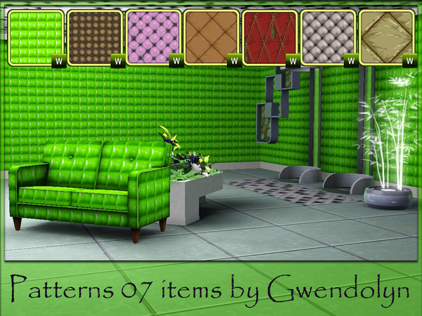 Sims 3 — Gwendolyn Patterns 07 items by Gvendolin2 — I used texture of skin, textile, and sparkle balls to create these