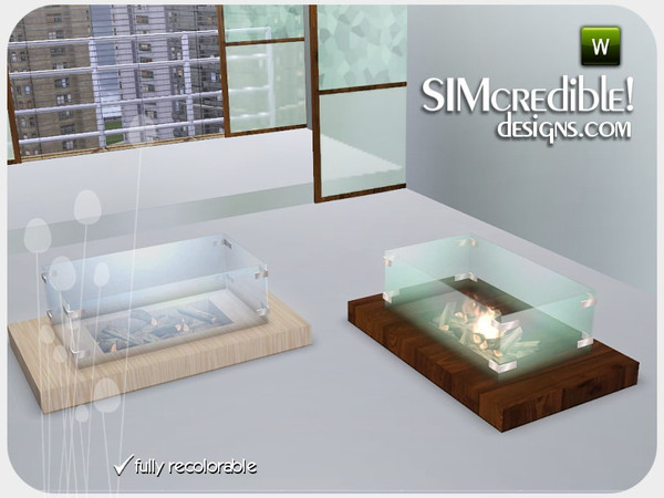 Sims 3 — Gloss Fireplace by SIMcredible! — by SIMcredibledesigns.com available at TSR
