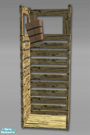 Sims 2 — Gaol House - Bucket Shower - Mesh by Shakeshaft — Part of a collection set of themed items to create an Olde