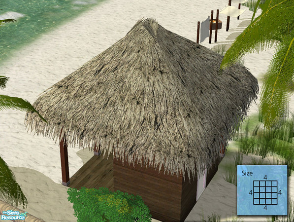 Sims 2 — Aloa Buildset - Thatched Roof #4 by Murano — Thatched roof to give your tropical bungalows a more realistic