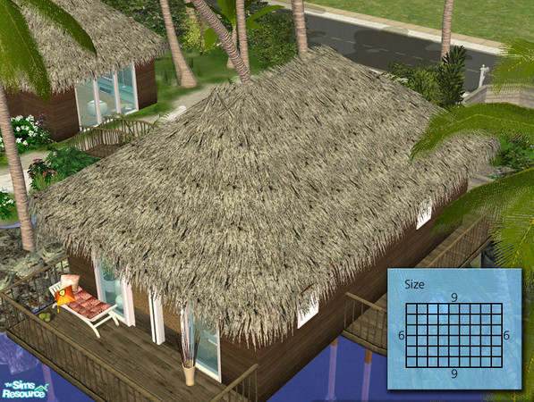Sims 2 — Aloa Buildset - Thatched Roof #2 by Murano — Thatched roof to give your tropical bungalows a more realistic