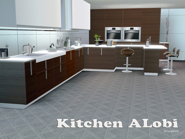 Sims 3 — Kitchen Alobi by ShinoKCR — This is a request by Aloleng: She suggested a very sleek and modern Kitchendesign