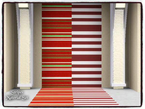 Sims 3 — Stripes Material Set - Two Patterns. (*00*) by Xodess — This set consists of only two stripes patterns, which