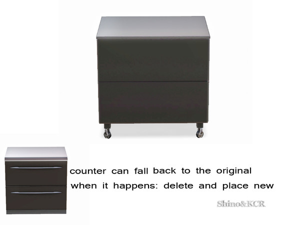 Sims 3 — Kitchen Loft - Counter Fake Left by ShinoKCR — for the case that the counter falls back to the original counter: