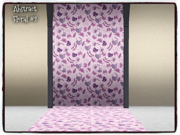 Sims 3 — Abstract Floral Hearts_PATTERN II by Xodess — This is part of my 'ABSTRACT FLORAL_PATTERN SET'... In game this