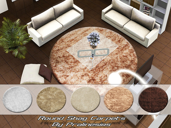 Sims 3 — Round Shag Carpets by Pralinesims — By Pralinesims