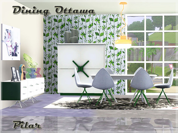Sims 3 — Dining  Ottawa by Pilar — Complete collection of dining where the functional design encompasses urban life and