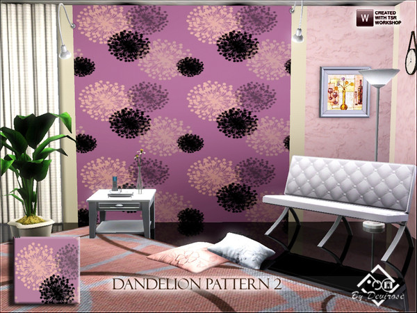 Sims 3 — Dandelion Pattern 2 by Devirose — Lovely flowers,to embellish the rooms and surfaces, 3 levels of recolor, no