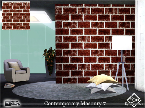 Sims 3 — Contemporary Masonry 7 by Devirose — Very brick,ideal for modern apartments, lofts, or external.