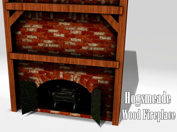 Sims 3 — Wood Fireplace Hogsmeade by Kiolometro — Piece of magic in the Sims. 21 items, most of decor. Can be used in
