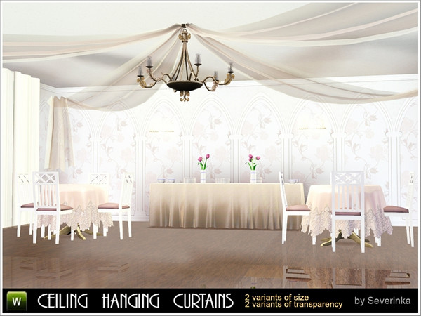 Sims 3 — Сeiling canopy curtains by Severinka_ — Ceiling hanging curtains for decoration of restaurants, cafes,