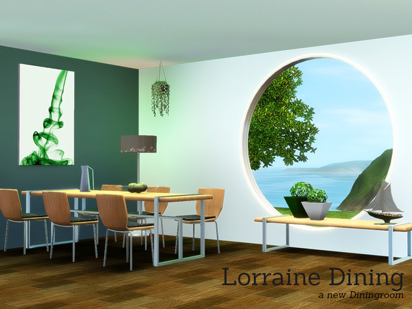 Sims 3 — Lorraine Dining by Angela — Lorraine Dining a new set made out of 7 new meshes. All fully castable. Set contains