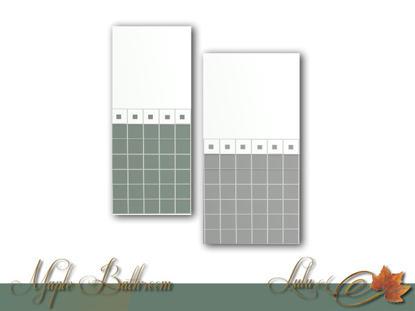 Sims 3 — Maple Bathroom Wall by Lulu265 — Part of the Maple bathroom Set Fully CAStable Made by Lulu265 for TSR. Please