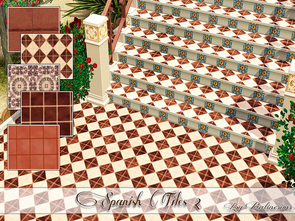 Sims 3 — Spanish Tiles 2 by Pralinesims — By Pralinesims