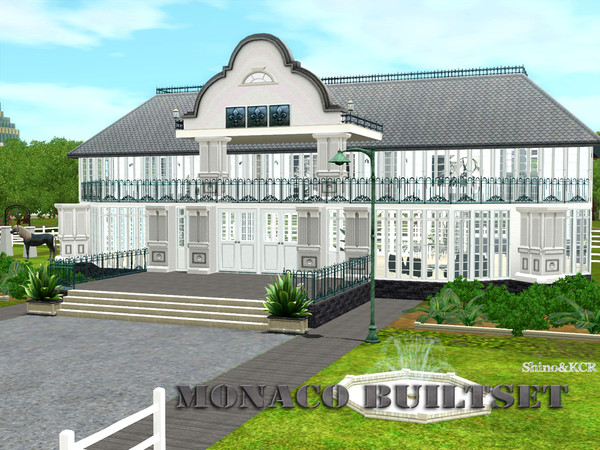 Sims 3 — Monaco Builtset by ShinoKCR — Here comes a set with Doors and Windows which work Side by Side. I was inspired by