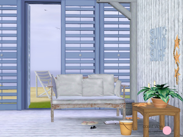 Sims 3 — Coast View Set by DOT — Coast View. Traditional inspired Beach Living, with a collection of Beach deco. Rustic