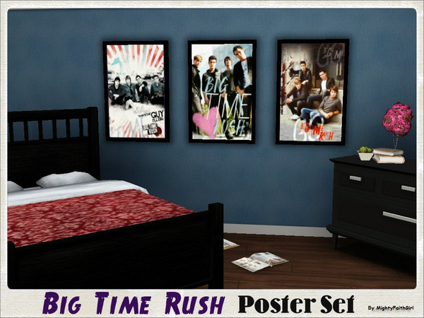 Sims 3 — Big Time Rush Poster Set by mightyfaithgirl — Your child and teen Sims will be delighted to adorn their walls
