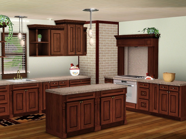 Sims 3 — Durham Kitchen by Rennara — Continuing with the Durham Series, here is a coordinated kitchen to add to your