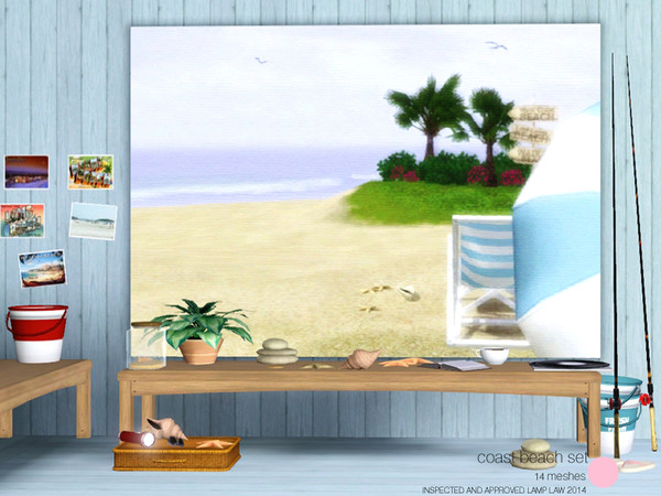Sims 3 — Coast Beach Set by DOT — Coast Beaches. Traditional inspired Beach living, with a collection of Beach deco. From