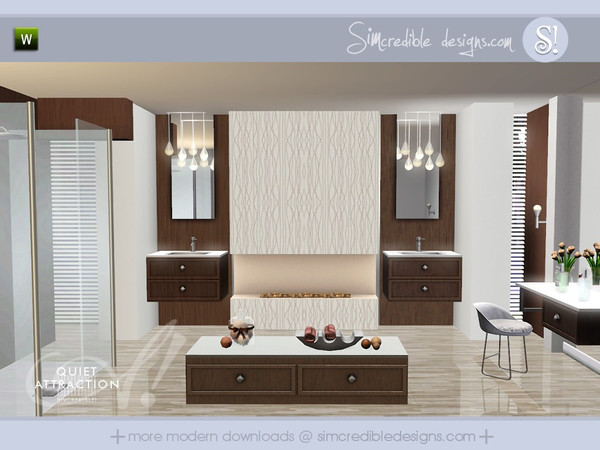 Sims 3 — Quiet Attraction by SIMcredible! — A modern beautiful bathroom for your sims ^^ by SIMcredibledesigns.com
