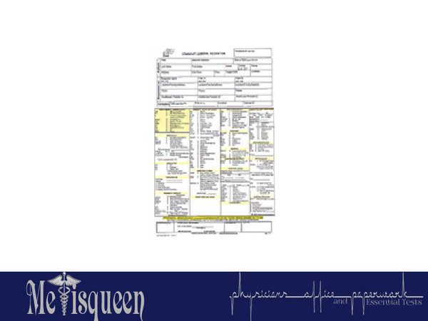 Sims 3 — General Lab Requisition by metisqueen2 — Lab Requisition for common patient tests such as CBC and Diabetes