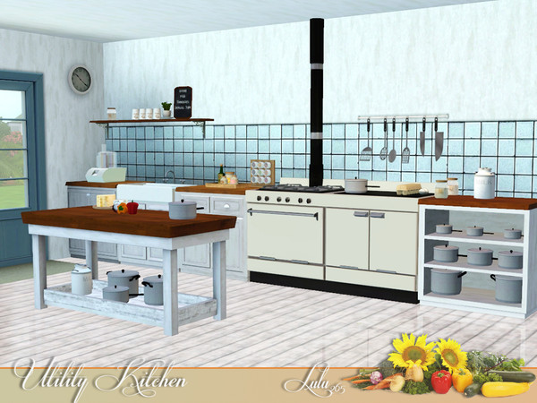 Sims 3 — Utility Kitchen by Lulu265 — The thing about the Utility Kitchen is that it's the absolute reverse of those