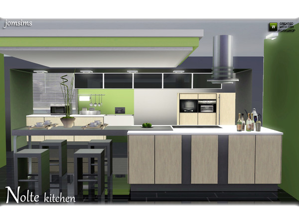 Sims 3 — Nolte kitchen by jomsims — Simple lines. Sleek design. Here Nolte kitchen. A large oven. With counter. You can