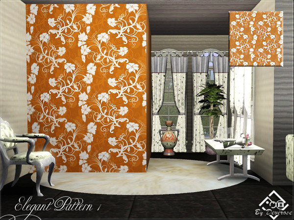 Sims 3 — Elegant Pattern 1 by Devirose — Ideal for classic or modern environments and surfaces.Base Game Compatible, no