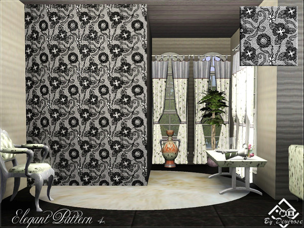 Sims 3 — Elegant Pattern 4 by Devirose — Ideal for classic or modern environments and surfaces and clothes.Base Game