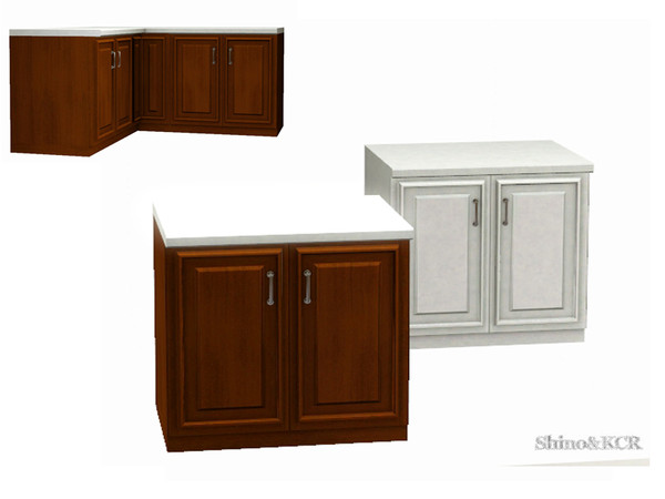 Sims 3 — Kitchen Rustical - Counter2Doors by ShinoKCR — for to built a KitchenIsland with Sink, Stove etc